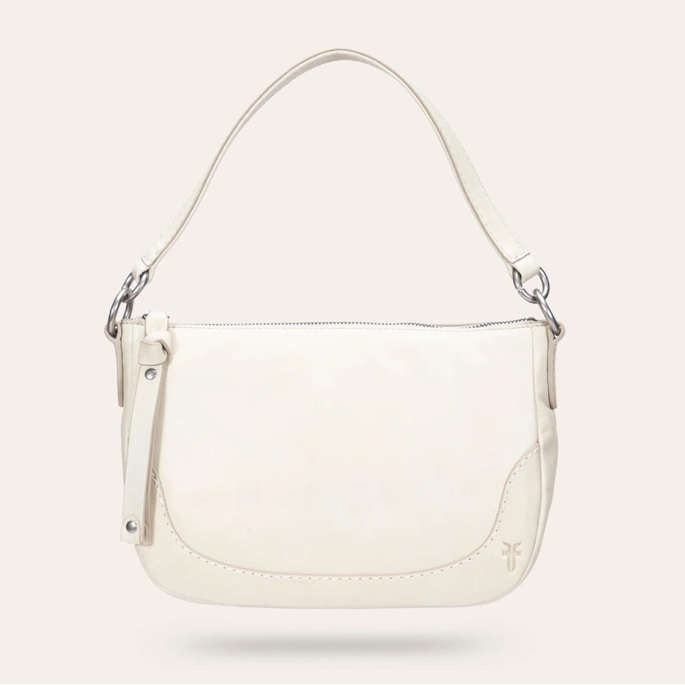 Frye Ivory Leather Crossbody Bag